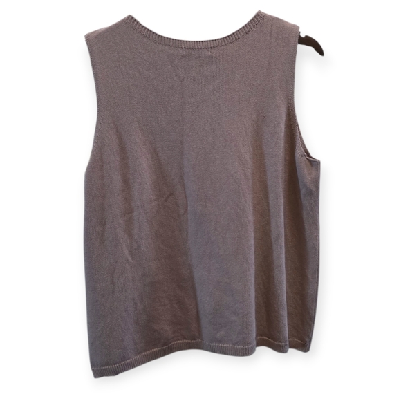 BTFBM Taupe Sleeveless Knit Sweater Top Size Large - Picture 4 of 4